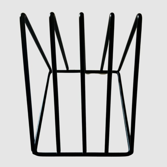 Black Metal File Holder with 4 Slots, EUC - Picture 3 of 4